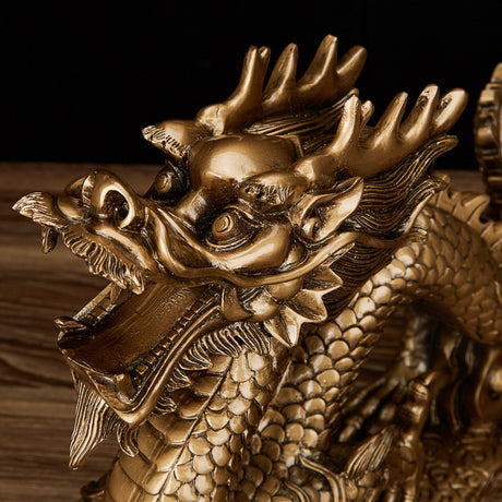 Qinglong -Harz Kupfer Hanlong -Ornamente