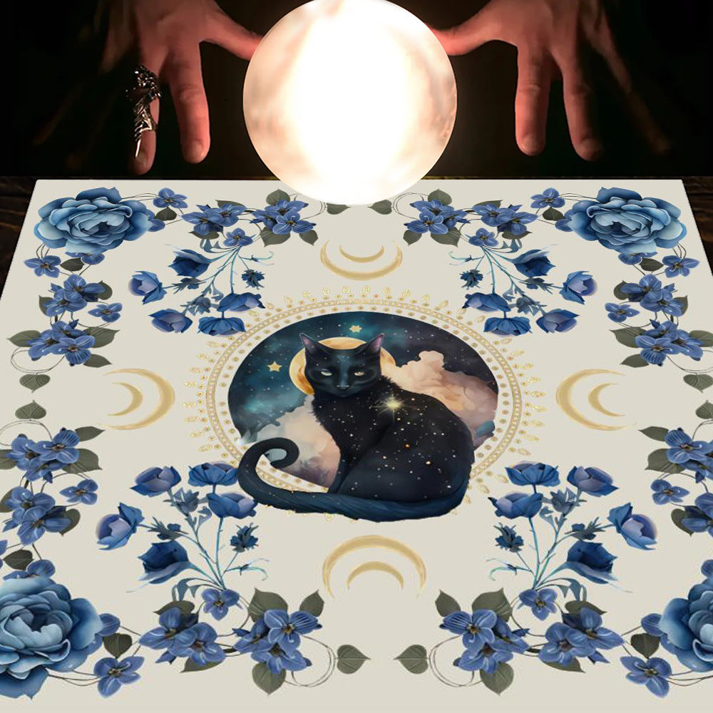 Tarot Table Cloth Moon Sun Lucky Tree Flannel Tablecloth-10