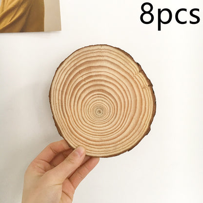 Log Annual Rings Pine Chip Cushion Wood Pile Coaster