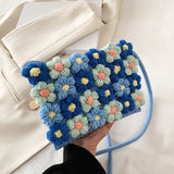 Neue Mode Blumen Umhängetasche All-Matching Western Style Small Square Bag