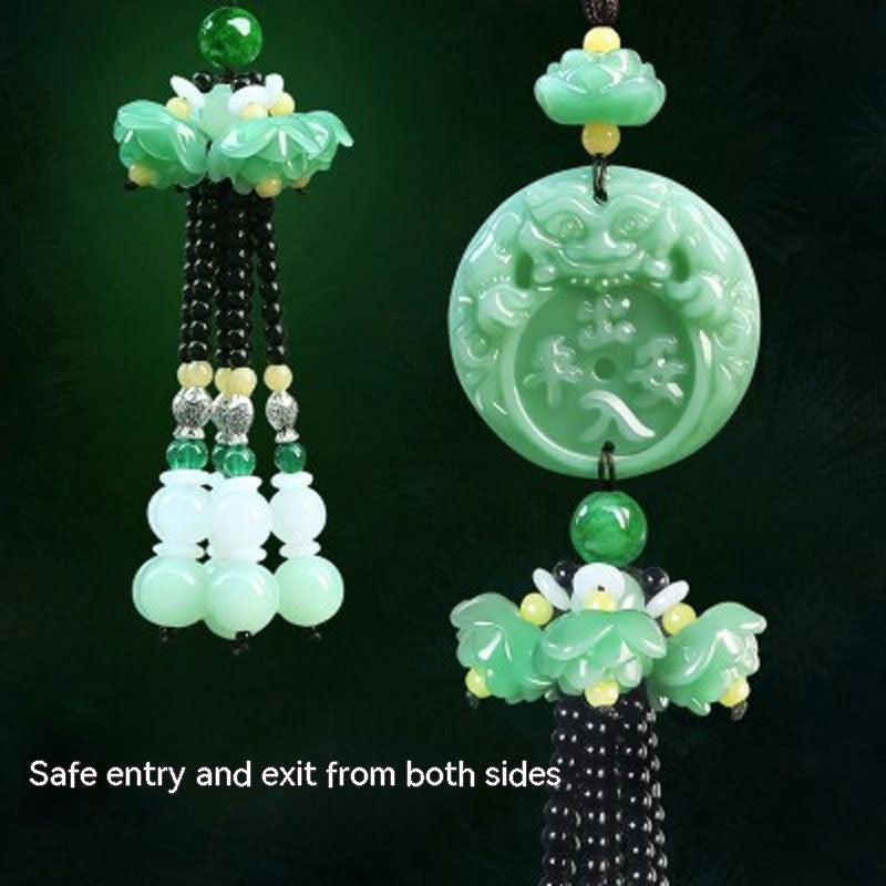 Car Pendant Jade Emerald Decorations Hanging On Cars