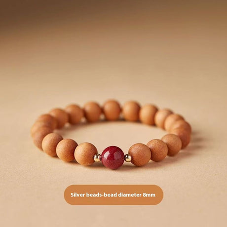 Natural Peach Wood New Chinese Meditation Bracelet