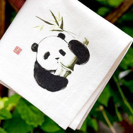Panda Gift Chinese Characteristic Gift Handkerchief Small Square Handkerchief