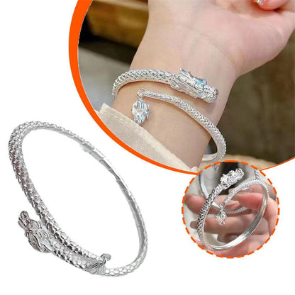 Trendy Magical Popular Relief Dragon Tail Adjustable Bangle-6