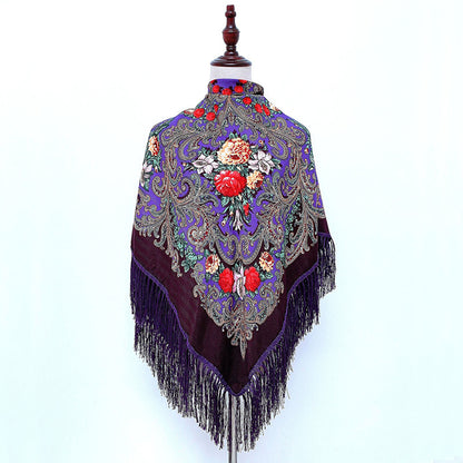 Women's Ethnic Style Oversized Square Scarf