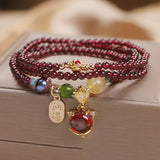 Natural Garnet Bracelet Female Bracelet Ethnic Style