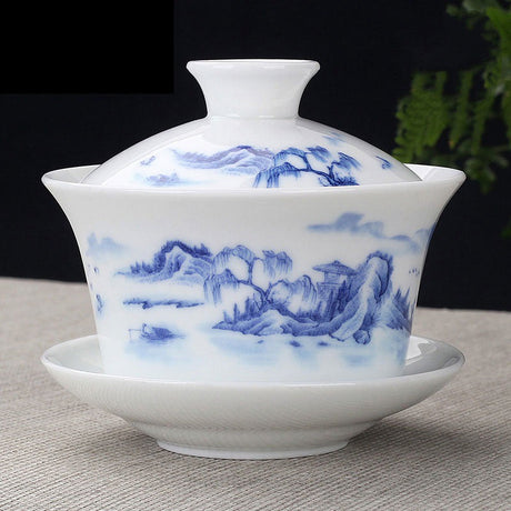 Celadon Sancai Bowl Single Tea Bowl Jingdezhen Kung Fu Teacups-5