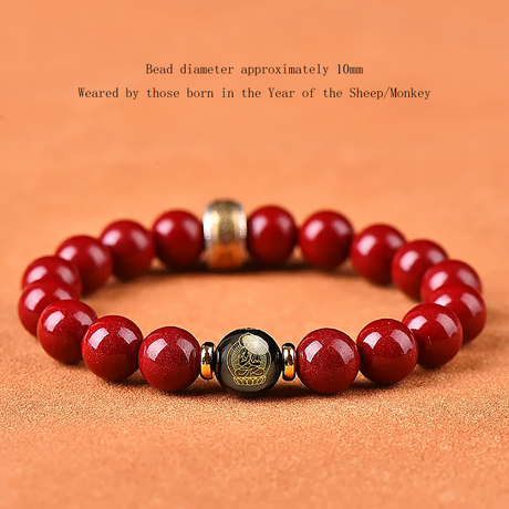 Cinnabar Zodiac Bracelet – Red Cinnabar Bead Feng Shui Bracelet for Men & Women-10