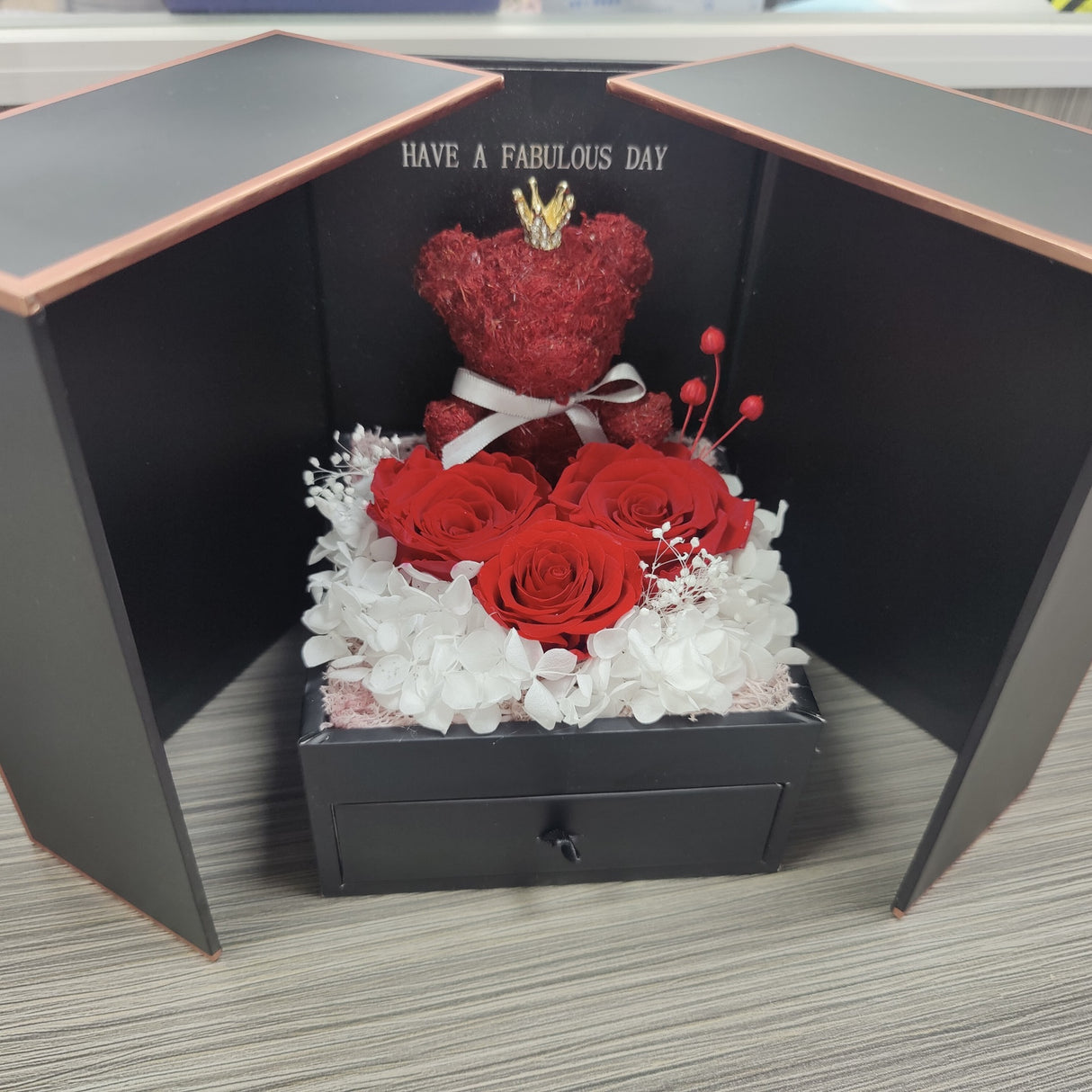 Creative Rose Eternal Flower Jewelry Box