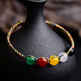 Gold Wood Water Fire Earth Elemental Balance Bracelet