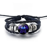 Luminous Zodiac Bracelet Adjustable Leather Constellation Gift-11