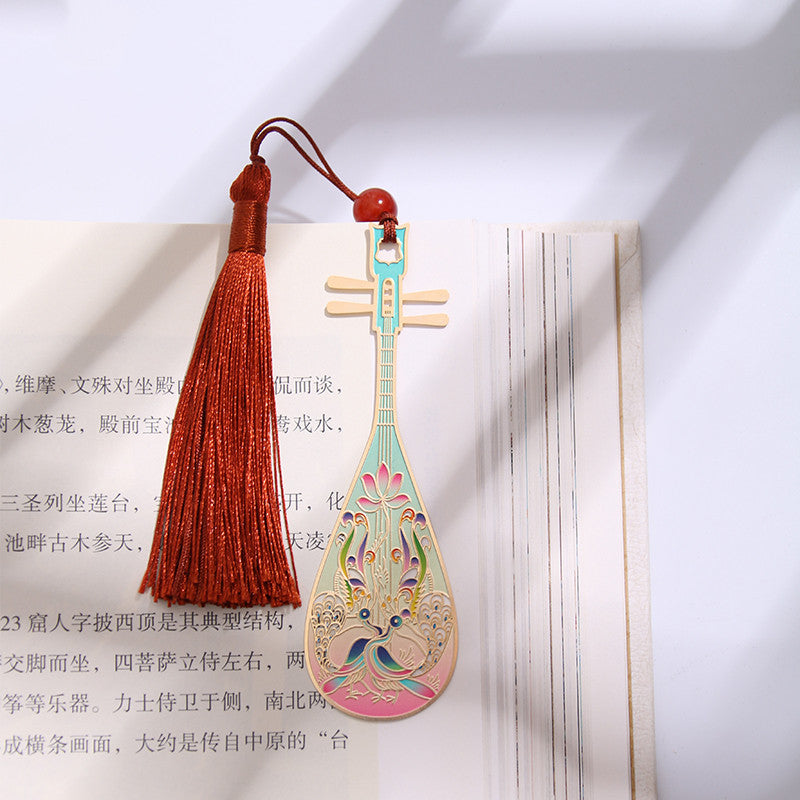 Dunhuang Academy Pipa Strings Alloy Bookmark-3