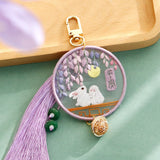 Cute Animal DIY Keychain Handmade Embroidery Material Kit-7