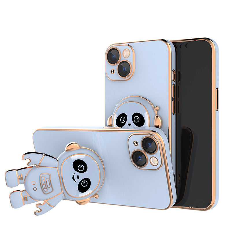 Panda Astronaut iPhone 14 Series Lazy Mobile Phone Case Holder-7