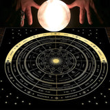 Tarot Table Cloth Moon Sun Lucky Tree Flannel Tablecloth-12