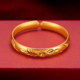 Electroplated Gold Ancient Feather Bracelet