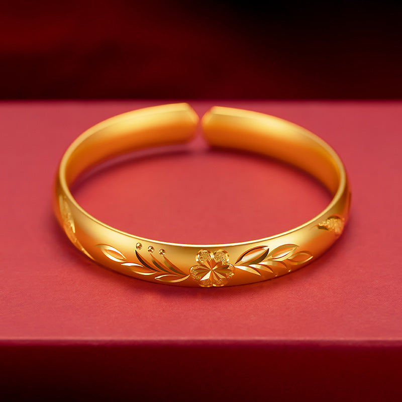 Electroplated Gold Ancient Feather Bracelet