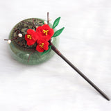 Classical Temperament Imitation Velvet Flower Plum Blossom Hairpin-3