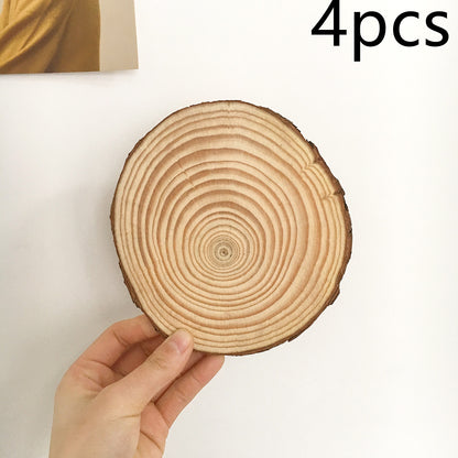 Log Annual Rings Pine Chip Cushion Wood Pile Coaster