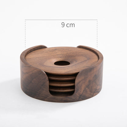 Wooden Black Walnut Tea Coaster Set