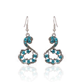 Chinese Style Vintage Drop Earrings With Diamonds