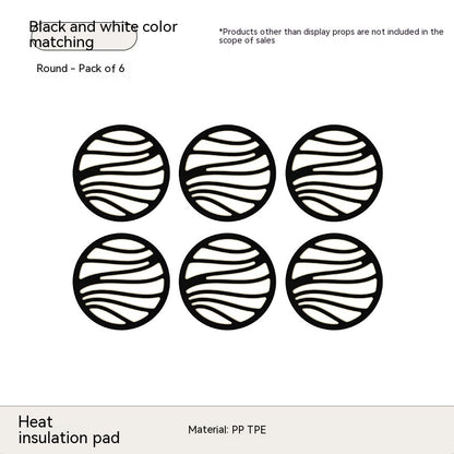 High Temperature Resistance Scald Preventing Met Kitchen Unit Bowls, Dishes And Plates Non-slip Teacup Mat