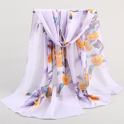 Magpie Primula Women's Chiffon Lightweight Long Scarf-9