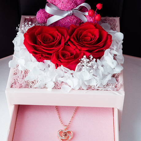 Creative Rose Eternal Flower Jewelry Box