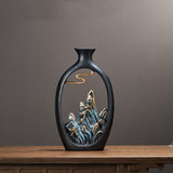 Chinesische Stil Mountain View Vase Dekoration Tabletop Blume