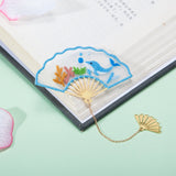 Folding Fan Bookmark DIY Handmade Embroidery Material Kit-5