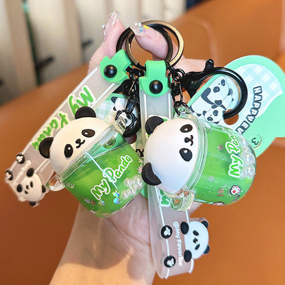 Epoxy Resin Exquisite Decompression Panda Keychain-2