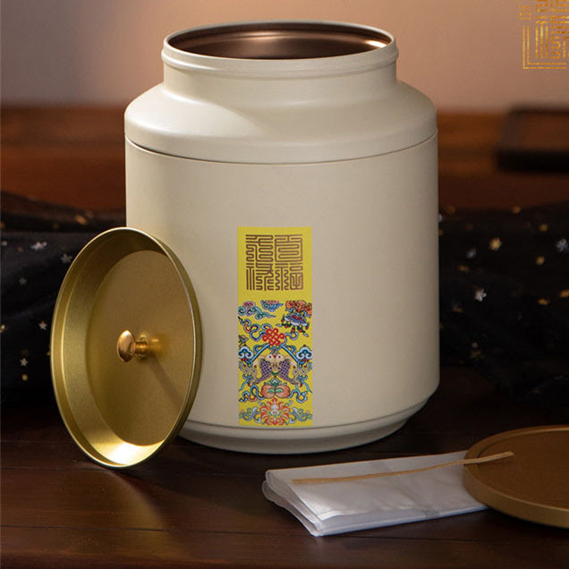 Black Tea Sealed Tin One Jin Large Tea Caddy