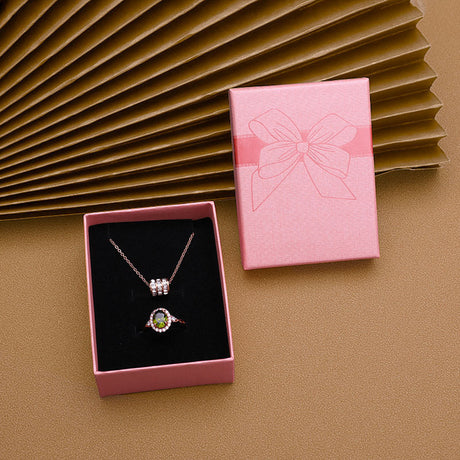 Bow Necklace Earrings Packaging Gift Box