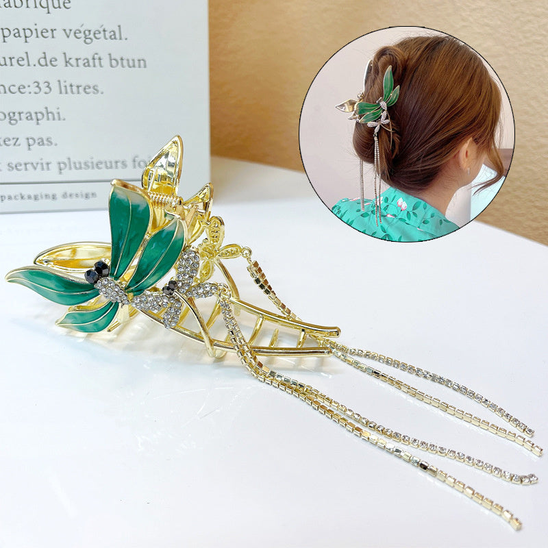 Elegant Temperament Dragonfly Grab Clip Female High-end Hairpin