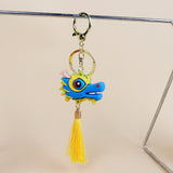 Fashionable Simple China Style Loong Dance Tassel Keychain-6