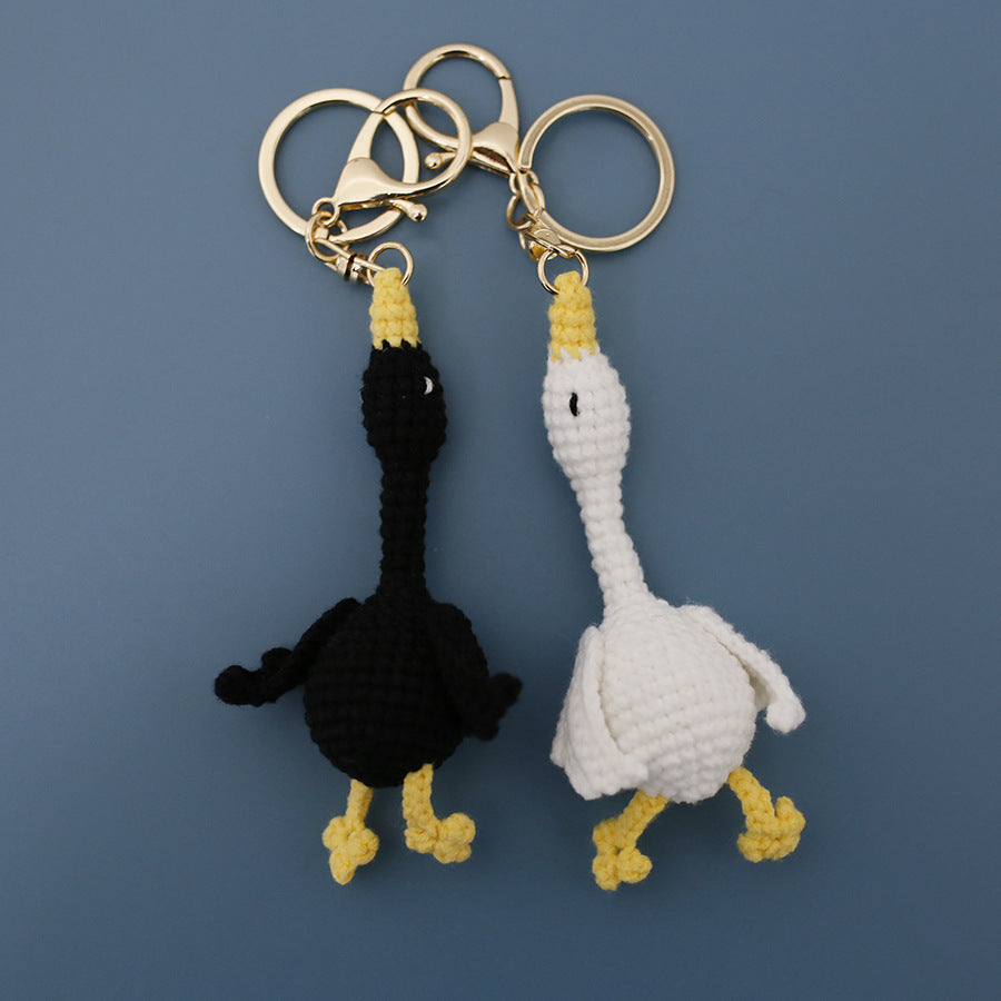 Wool Woven Swan Pendant Hand-crocheted Keychain Creative Handicraft