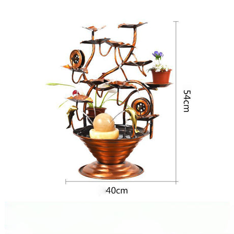 Reines Kupferwasser -Ornamente Feng Shui Wheal Wealth Brunnen