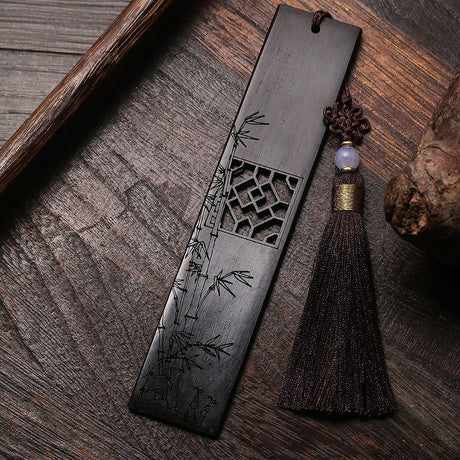 Mahagoni Ebony Hollow Nanmu Lesezeichen Set chinesisches Stil Handwerk