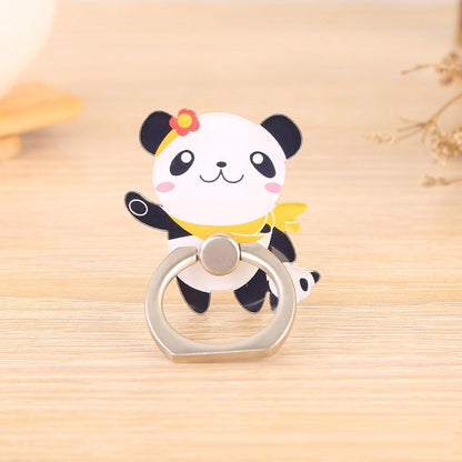 Acrylic Ring Buckle Cartoon Panda Mobile Phone Holder-3