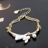 Pearl Painting Oil Rabbit Bracelet Women Bracelet Bracelet