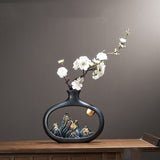 Chinese Style Mountain View Vase Decoration Tabletop Flower