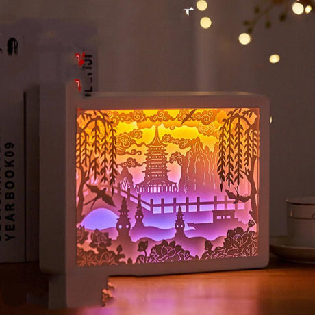 Eye Protection Hangzhou West Lake Paper Sculpture Night Light-2