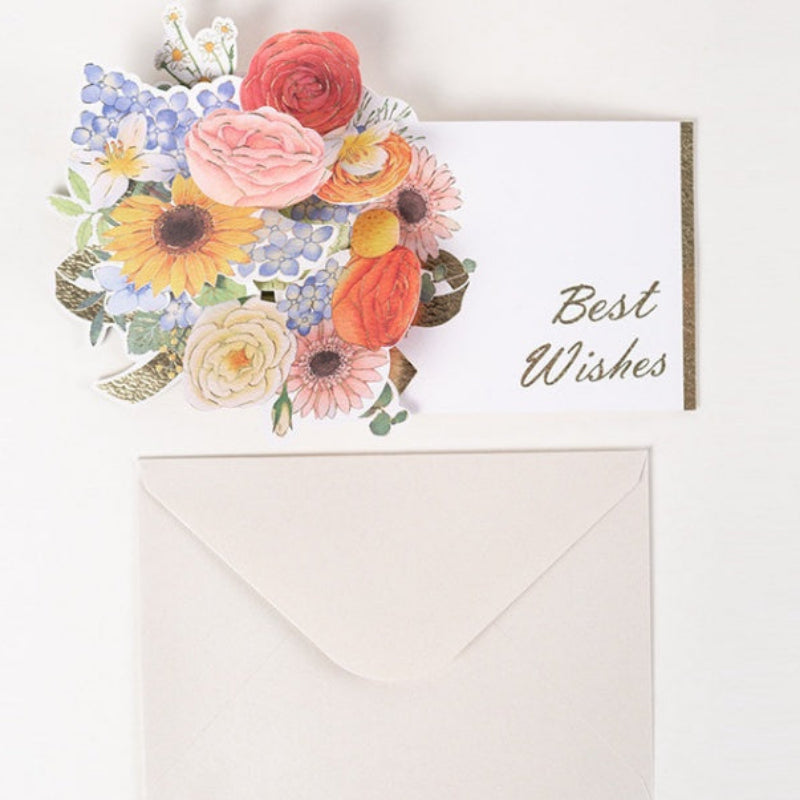 Creative Flower Teacher's Day Stereoscopic Greeting Cards Blessing Card