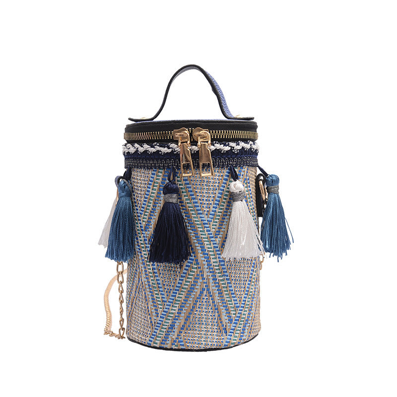 Chain Ethnic Style Portable Straw Shoulder Bag