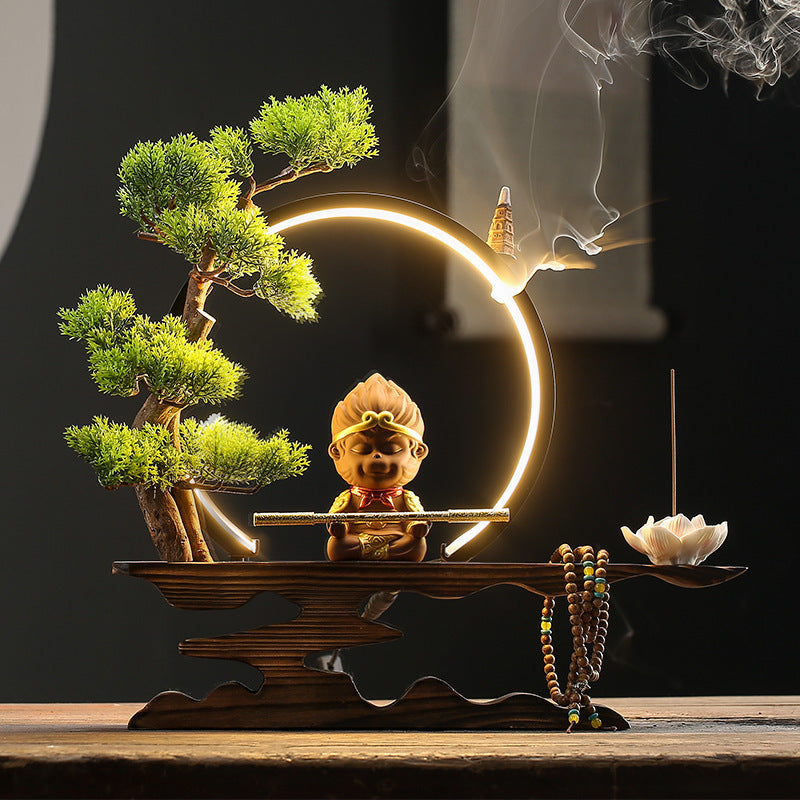 Living Room Zen Wukong Backflow Incense Burner Home Decoration-2