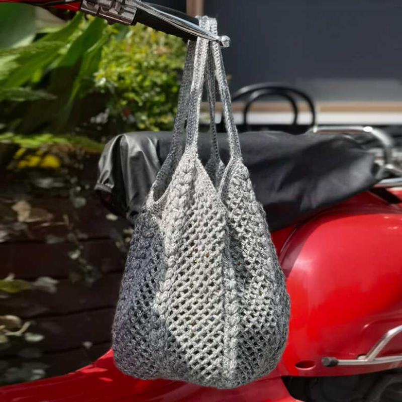 Vacation Style Vintage Ins Crochet Shoulder Hand-carrying Knitting Bag For Women