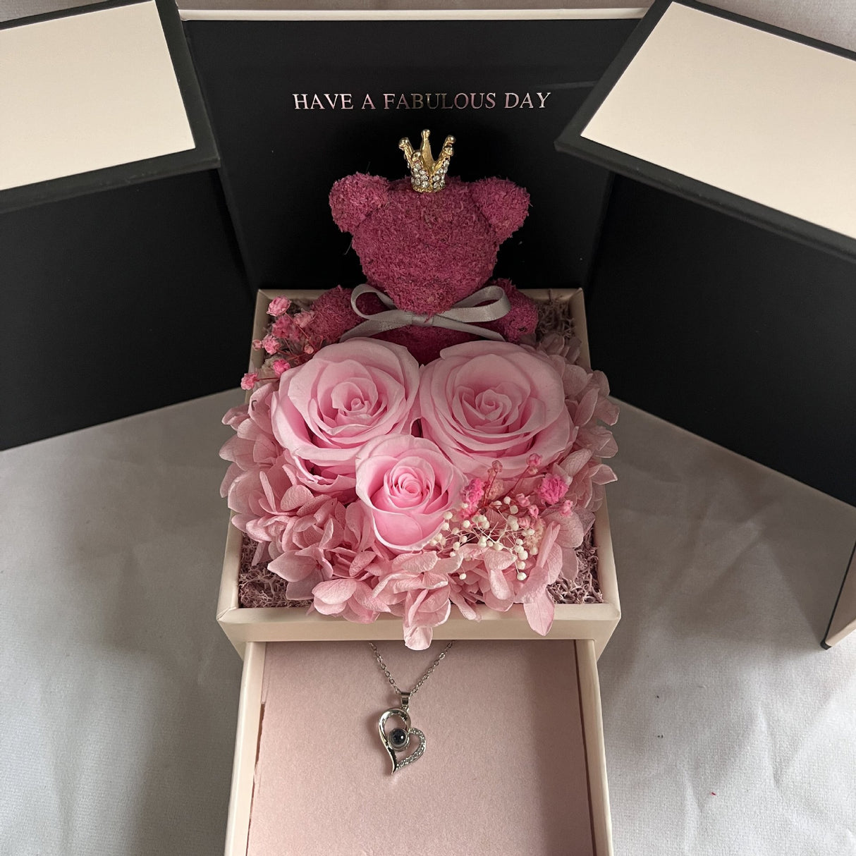 Creative Rose Eternal Flower Jewelry Box