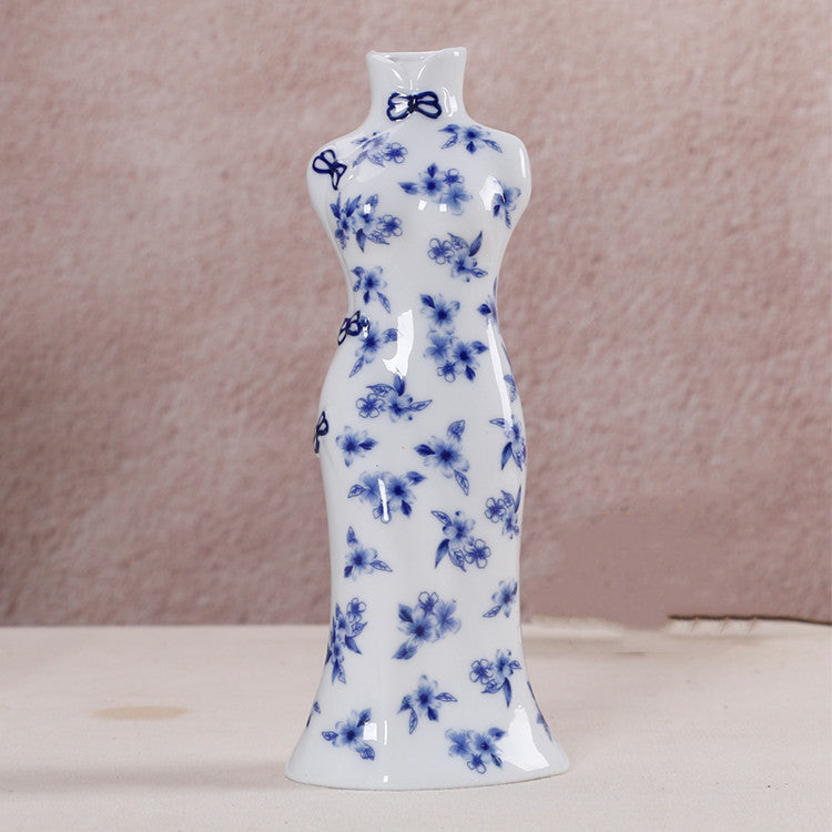 Blue And White Porcelain Vase Decoration