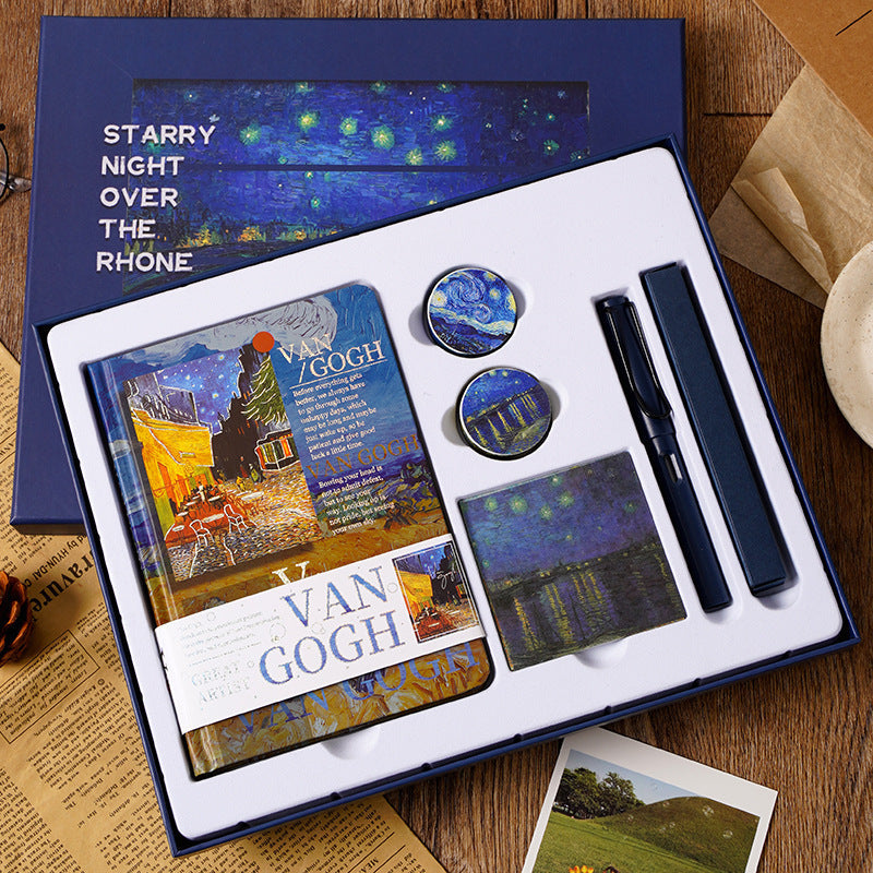 Art Oil Painting Famous Paintings Notebook Handbook Set Gift Box-4