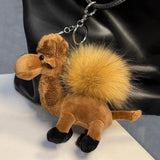 Fur Ball Camel Doll Pendant Keychain